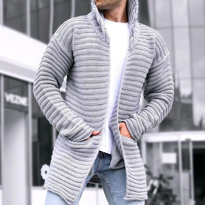 Cardigan da uomo con collo alto