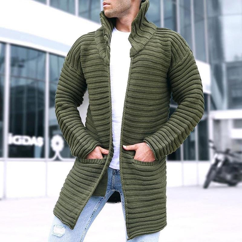 Cardigan da uomo con collo alto