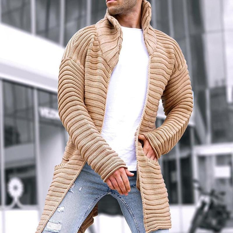 Cardigan da uomo con collo alto